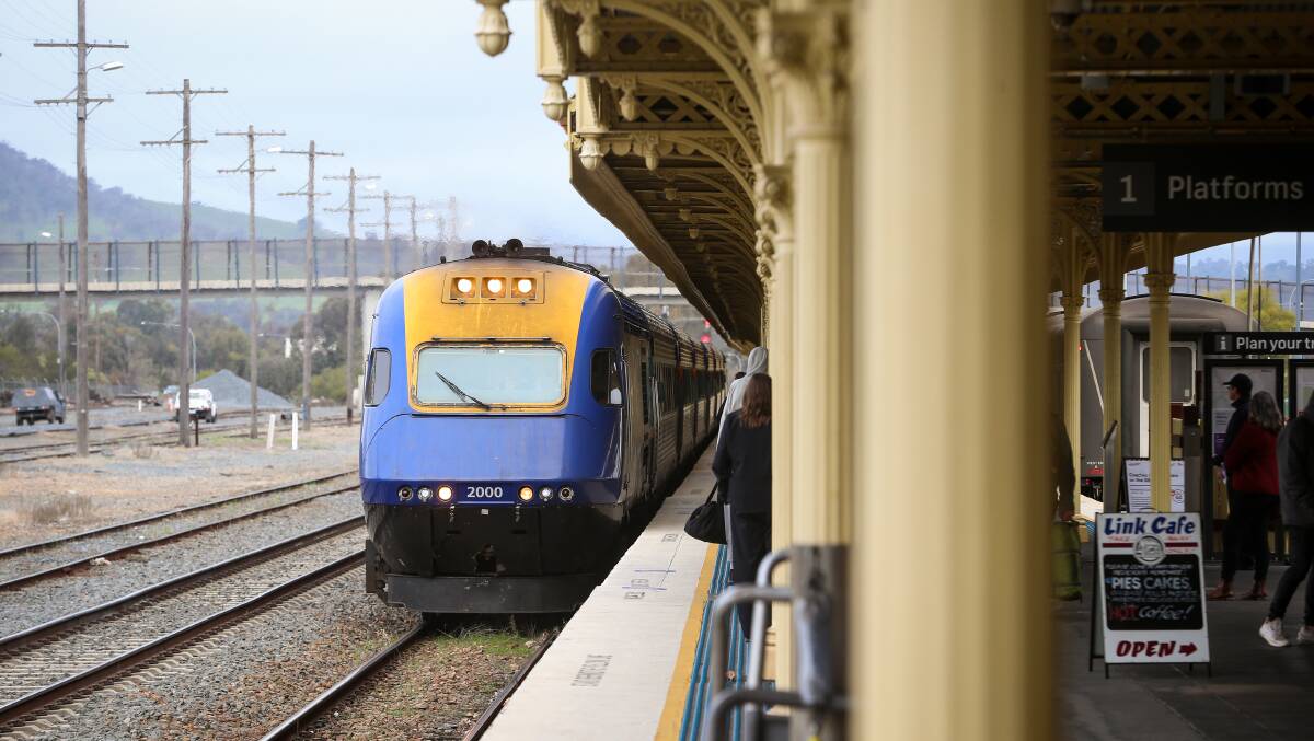 Target: Trains and planes entering NSW from Melbourne are a target for the state's health authority concerned at people travelling from suburbs dubbed coronavirus hotspots. Picture: JAMES WILTSHIRE