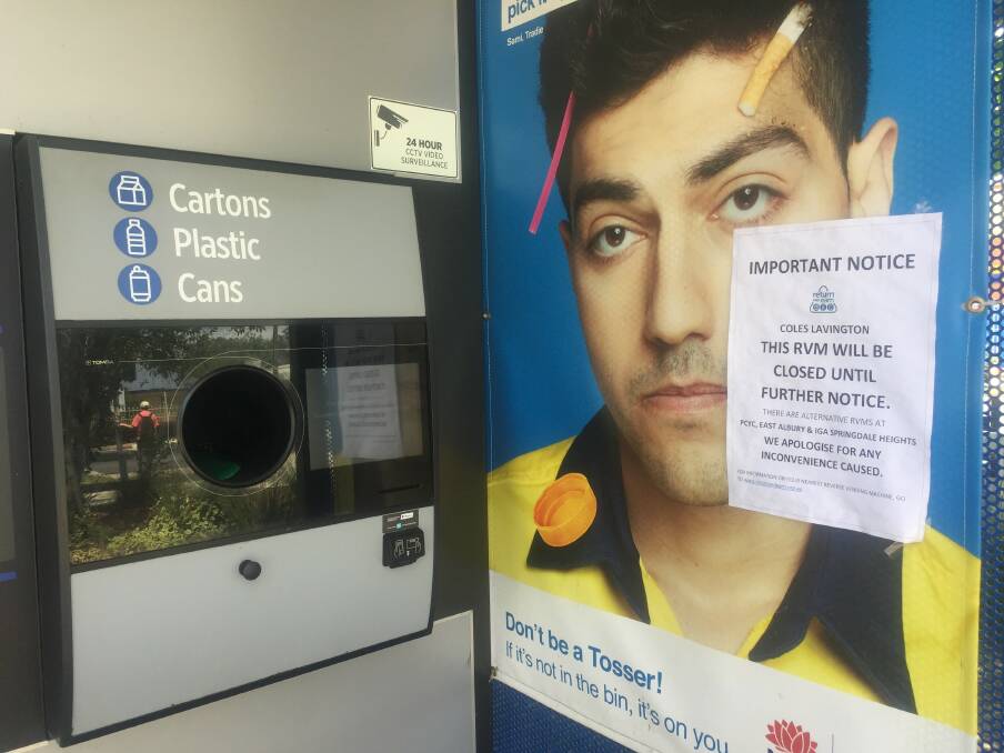 Out of order: Sign posted at the Coles car park machine this week ahead of repairs to the nearby bitumen surface.