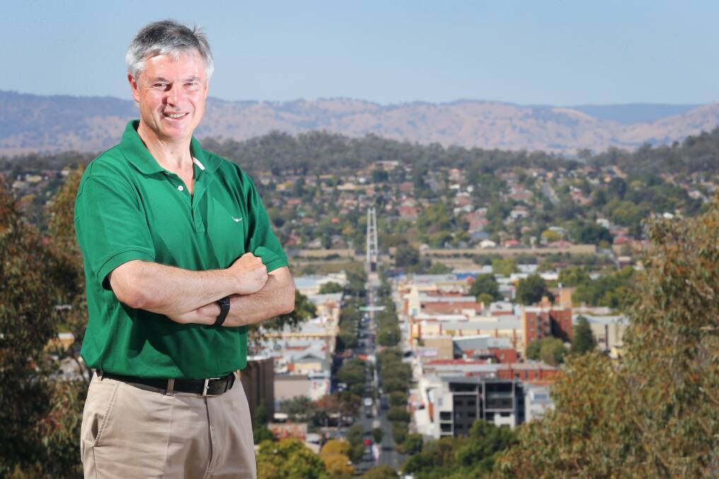 Goodbye to being an MP: Greg Aplin on Monument Hill after his last election win in 2015, after having been first voted into the NSW Legislative Assembly in 2003.