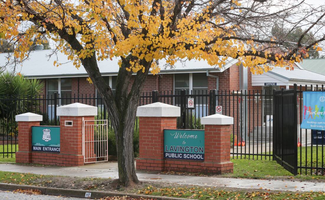Change coming: The entrance to Lavington Public School will be altered as part of works being done at schools across Albury and surrounds.