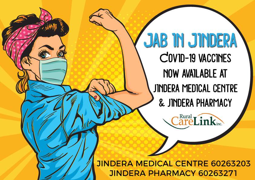 Roll up your sleeve: The message being promoted to those living in Jindera is clear when it comes to vaccines for COVID.
