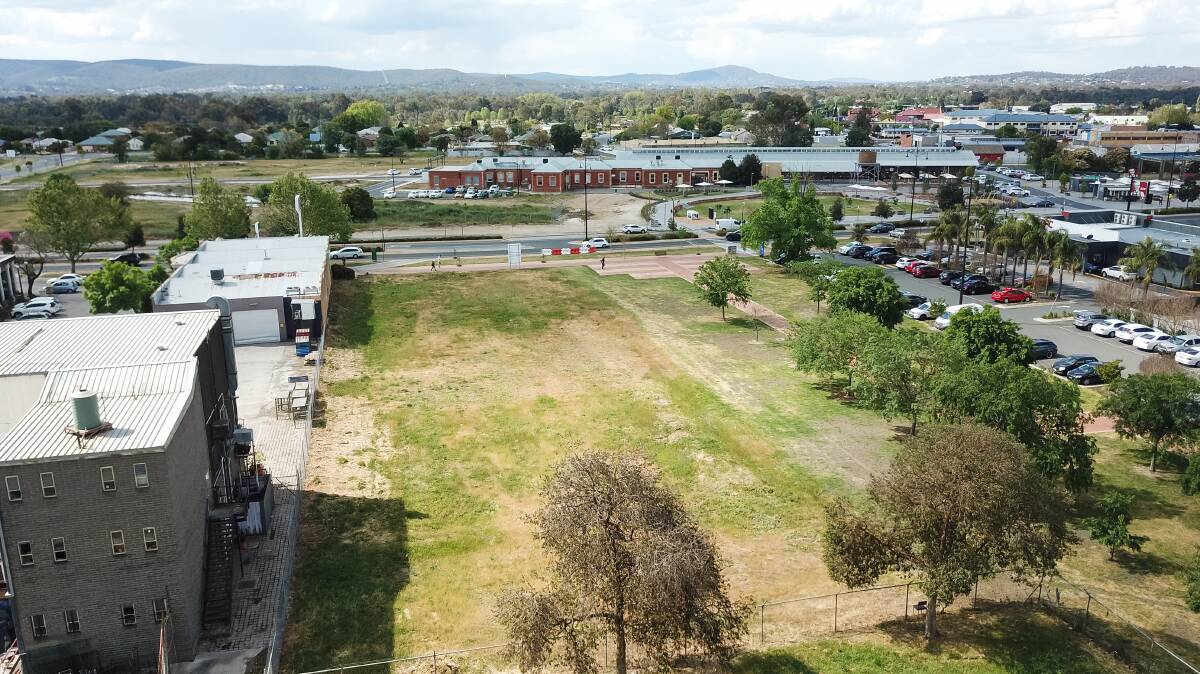 Ripe for work: The block that once had Wodonga's court house and police station located on it is now set to be developed by a Sydney company.