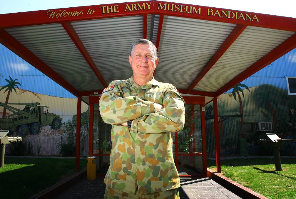 Flashback: Graham Docksey outside the army museum in 2010 when he stopping managing the military showcase. He has pointed to plans to rebuild it.