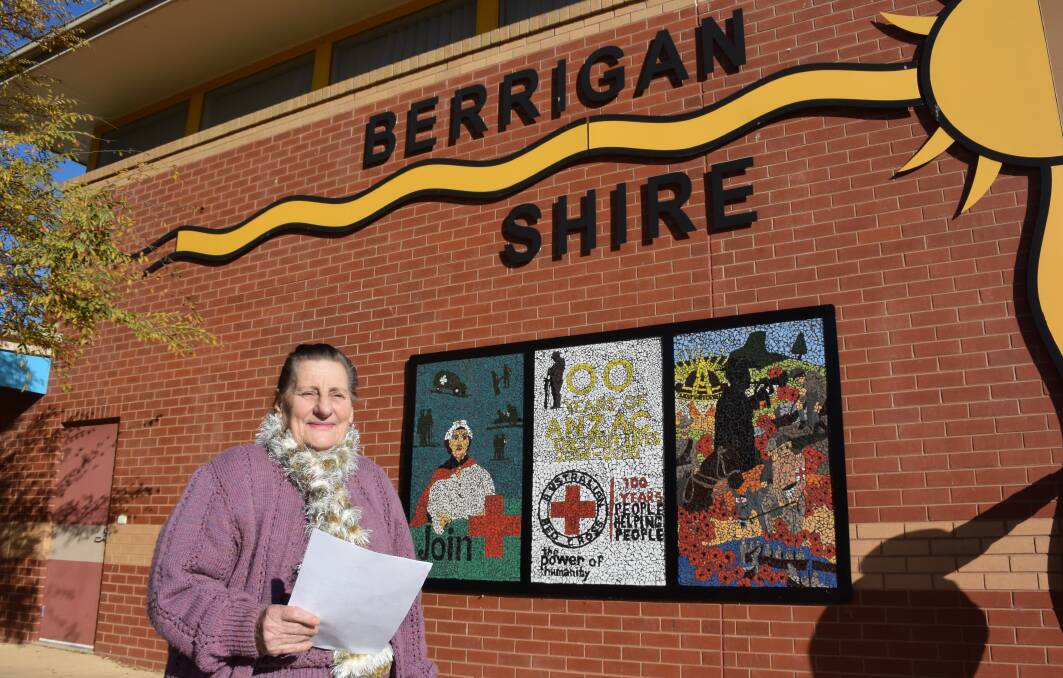 On the ballot paper: Patricia Boyd who has campaigned against Berrigan Council over its plans for Finley's hall is standing in next month's municipal election.