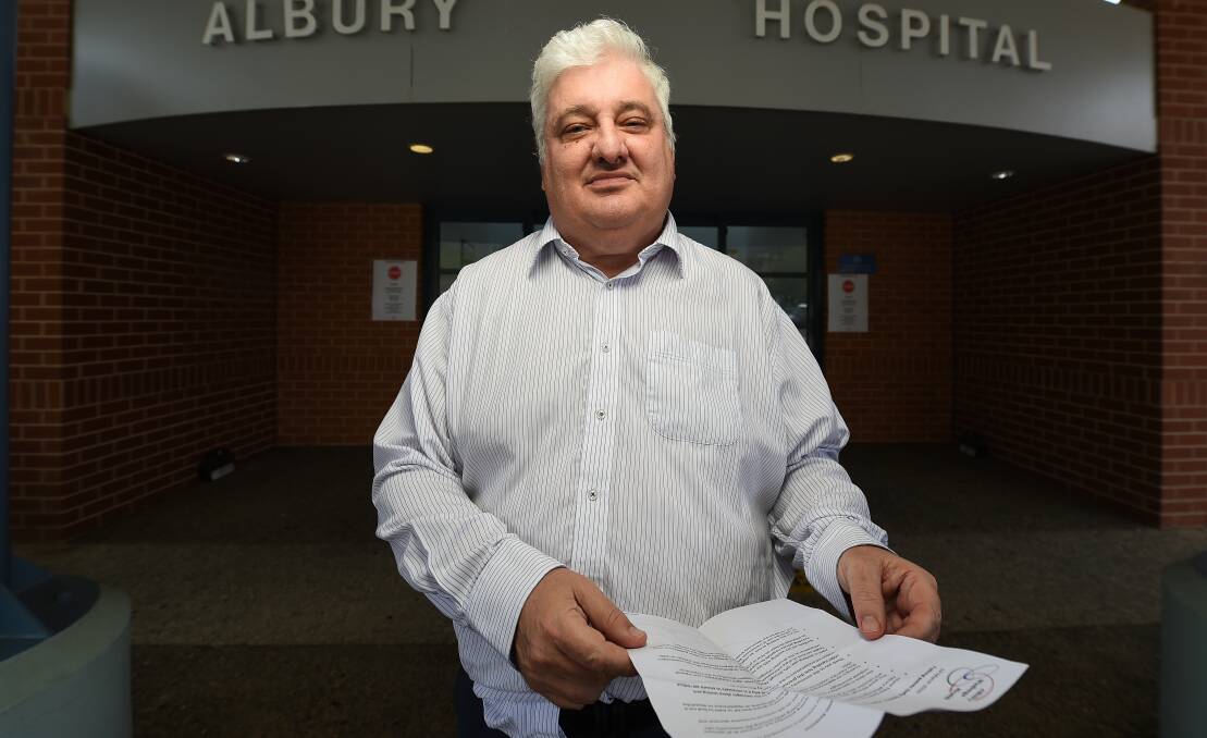 Full of praise: Albury Wodonga Health chief executive Michael Kalimnios has applauded the dedication of staff over what has been an "exceptionally tough year" in his joint message in the service's annual report.