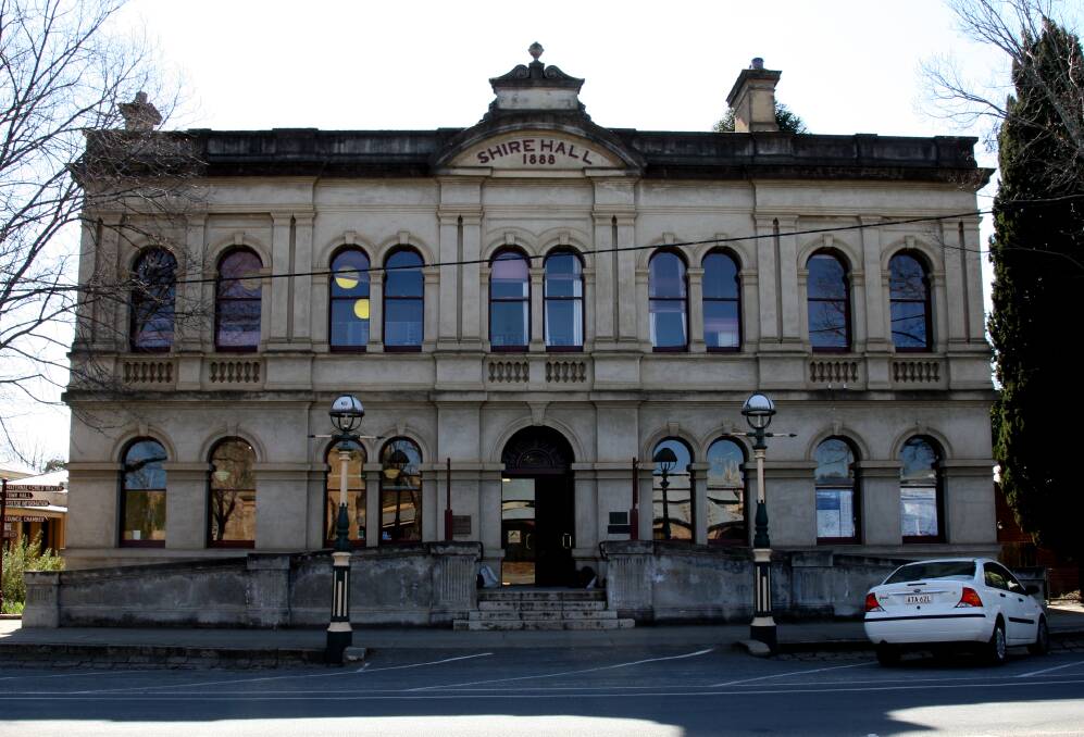 Murder scene: The historic Beechworth Town Hall is the setting for a fatal poisoning in Joanna Baker's novel which features characters living in the North East community.