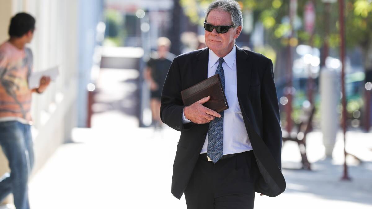Matter at an end: McPherson Media executive chairman Ross McPherson at Wangaratta court during the defamation trial involving his newspaper, the Benalla Ensign and former politician Sophie Mirabella.