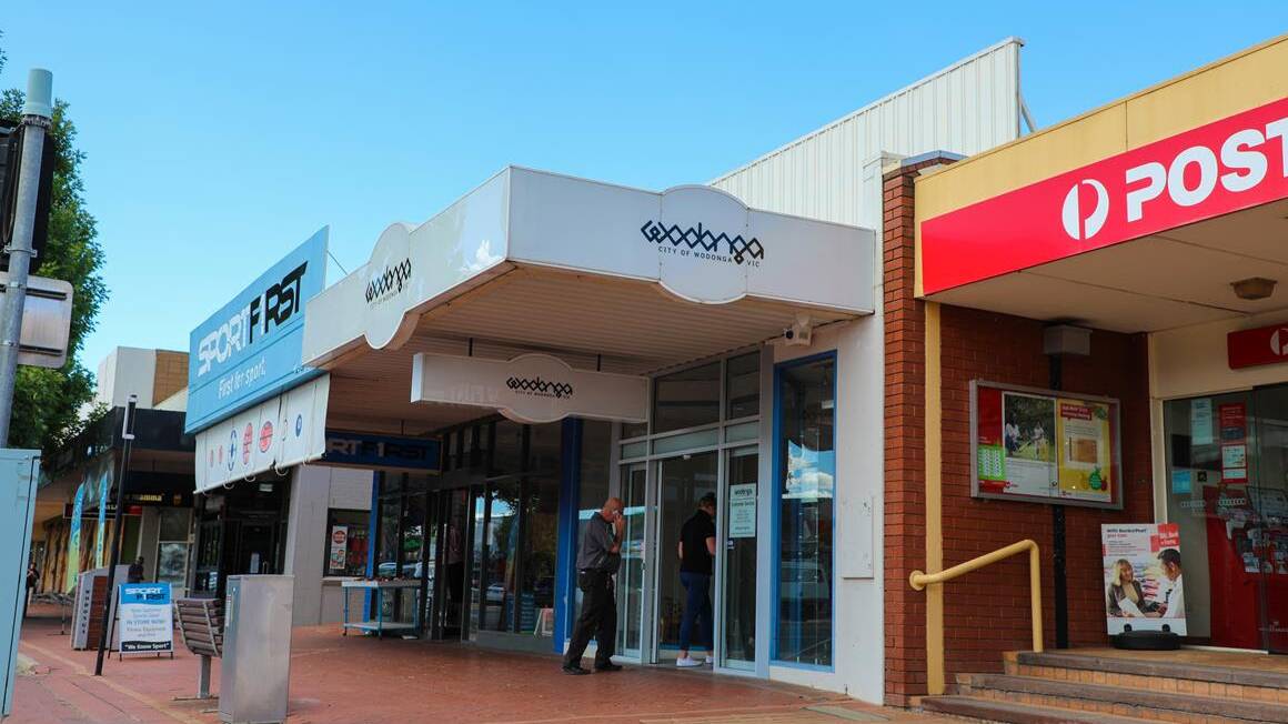 From basketball shirts to borrowing: Wodonga's former High Street sports store will have a different purpose soon. Picture: WODONGA COUNCIL