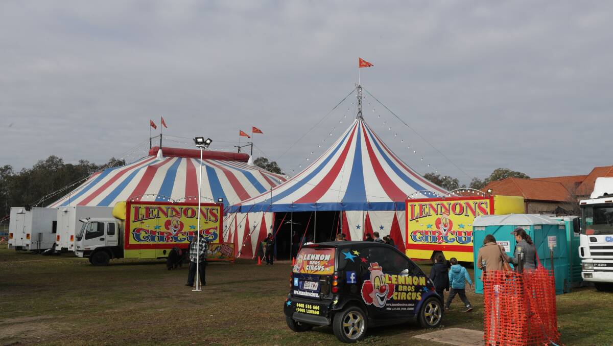 Flashback: Lennons Circus on the Lincoln Causeway in Wodonga in July.  