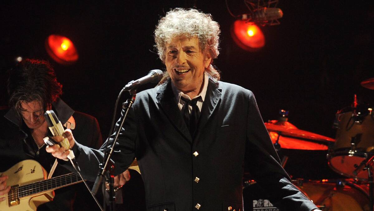 Not dead yet: Bob Dylan in action. His music will feature at the Albury Entertainment Centre next year in Dylanesque, a tribute show. Other works on the program include Julius Caesar, Madame Butterfly and a Circus Oz show.
