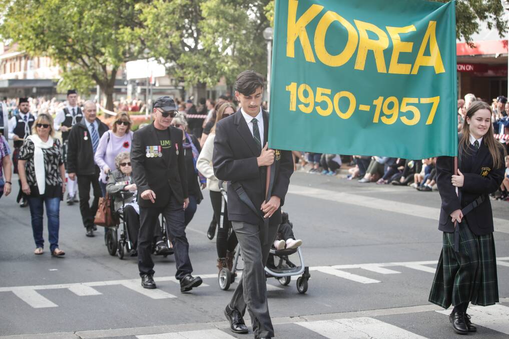 Called off: The RSL NSW sub-branch has directed that all Anzac Day gatherings across the state, such as the annual parade in Albury's Dean Street, be axed in 2020.
