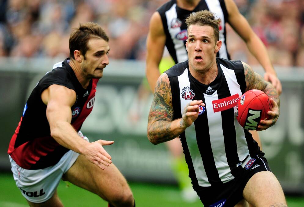From Anzac Day to Albury: Jobe Watson and Dane Swan, who were regular rivals on-field during April 25 clashes between Essendon and Collingwood, will appear to together at the Commercial Club next month. 
