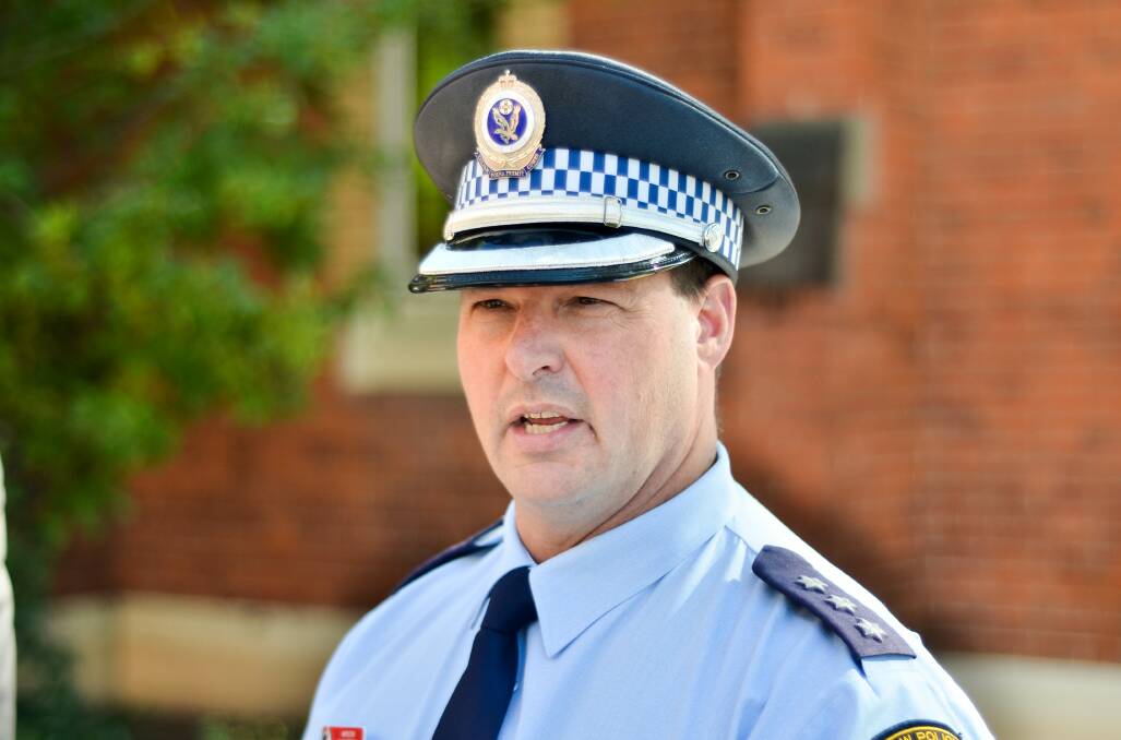 Pleased: Albury policeman Detective Inspector Winston Woodward is pleased with the work of detectives on the weekend's Corowa murder case.