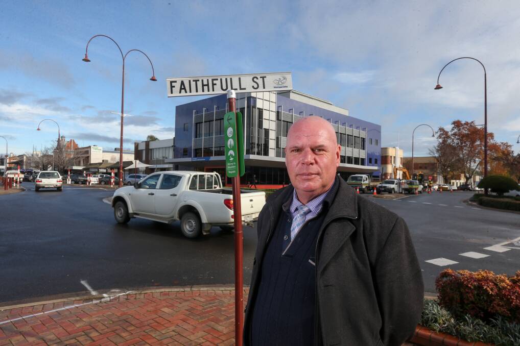 Backer: John Suta supports renaming Faithfull Street, saying it would be symbolic given Wangaratta's court and justice building front the route. Picture: TARA TREWHELLA