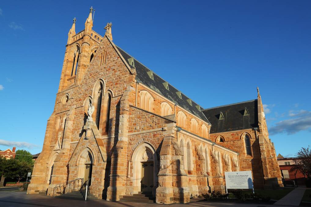 Seat of the diocese: St Michael's Catholic Cathedral in Wagga which will host the installation of Bishop Mark Edwards next month. Picture: DAILY ADVERTISER