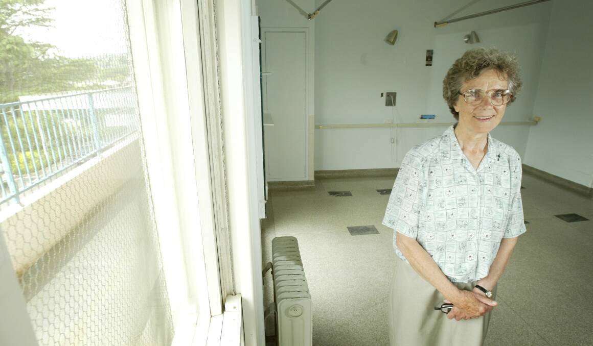 Sister Catherine Hughes pictured in 2003. She has been lauded for her contribution to Albury's Mercy Health Services.
