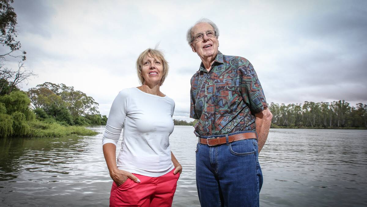 SHARING THE RIVER: Bundalong residents Jeanette Bennett and Peter White say wake enhancing affects the enjoyment of other water users. Picture: JAMES WILTSHIRE