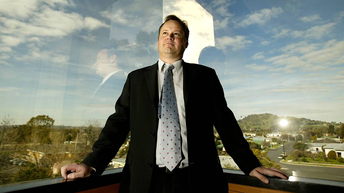 Flashback: Michael Gobel at the time he was announced as Wodonga Council's director for investment attraction in 2004. 