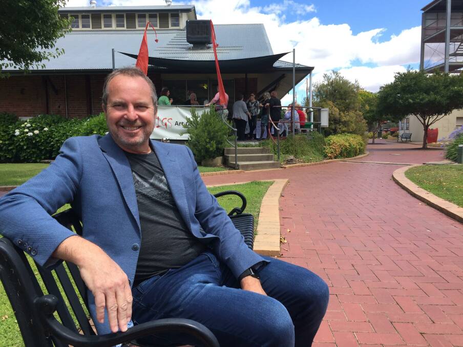 Recommending a reshape: Ross Wyatt outside Wodonga's Gigs Gallery where a Border launch for a report examining the future of volunteering was held.