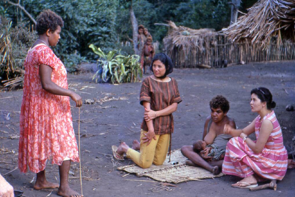 Early days: As a young occupational therapist Colleen Mullavey O'Byrne works with locals in a village in Papua New Guinea.