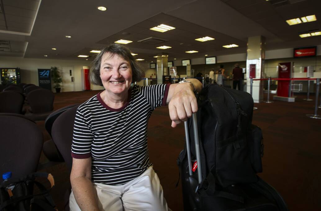 Que sera sera: Sydneysider Barbara Jansen was more bothered by the Border's humid weather than any possible drama flying with Regional Express. She had spent time in Albury visiting family as well as going to Culcairn.