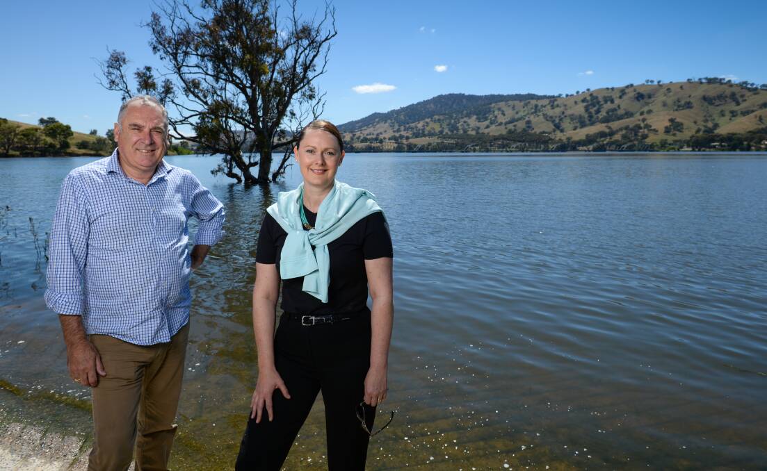 Flashback: Murray King in 2016 with then Wodonga Council election candidate Alison Reed who supported his houseboats proposal, but was unsuccessful in being elected to the city administration.