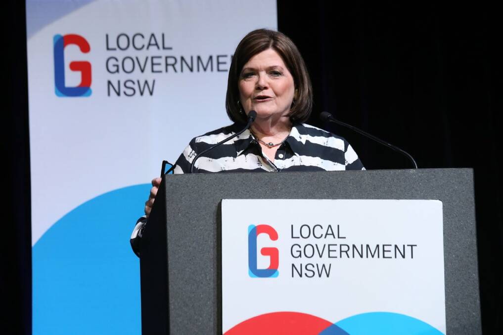 Opening the door: NSW Local Government Minister Shelly Hancock at last month's peak council gathering. She has given hope to Tumbarumba region residents wanting their area to split from Snowy Valleys Council. 
