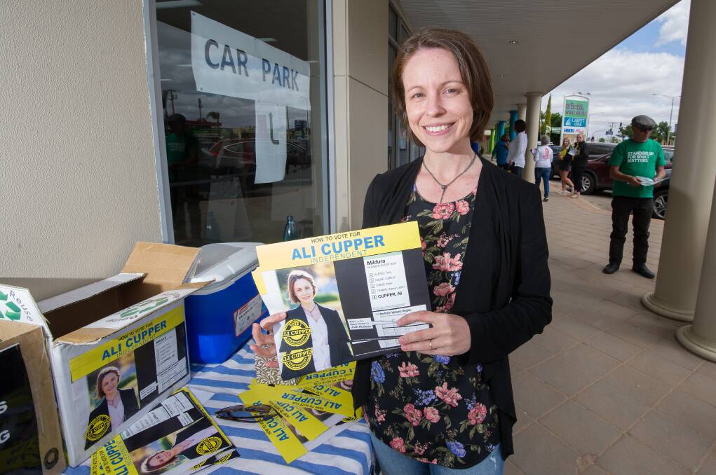 Presumptive winner: Mildura candidate Ali Cupper is set to win the remote seat after having tried twice previously, once as a a Labor nominee and once as an independent. Picture: SUNRAYSIA DAILY