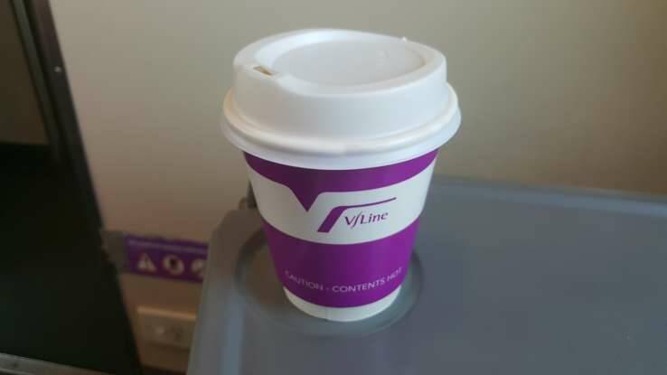 No go: Coffee and tea are off the menu for passengers riding the V/Line trains between Albury and Wangaratta. Picture: ANGUS KIDMAN