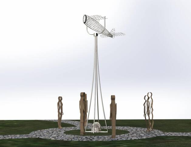 How the sculpture will look. It is earmarked for a site outside Benalla's library.