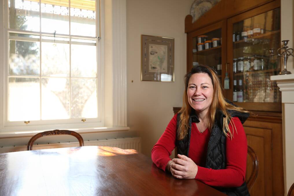 Stay and play: Angela Jacobsen in the breakfast room of Koendidda Country House where guests are able to buy an array of North East products including jam, wine, honey and paintings. Picture: JAMES WILTSHIRE 
