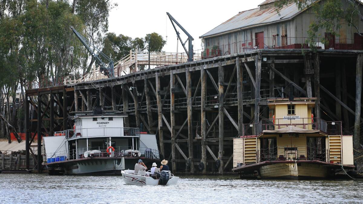 Potential model: The Echuca wharf precinct has been nominated as a possible template for development along the banks of the Murray River in Wodonga by candidate Joseph Thomsen.