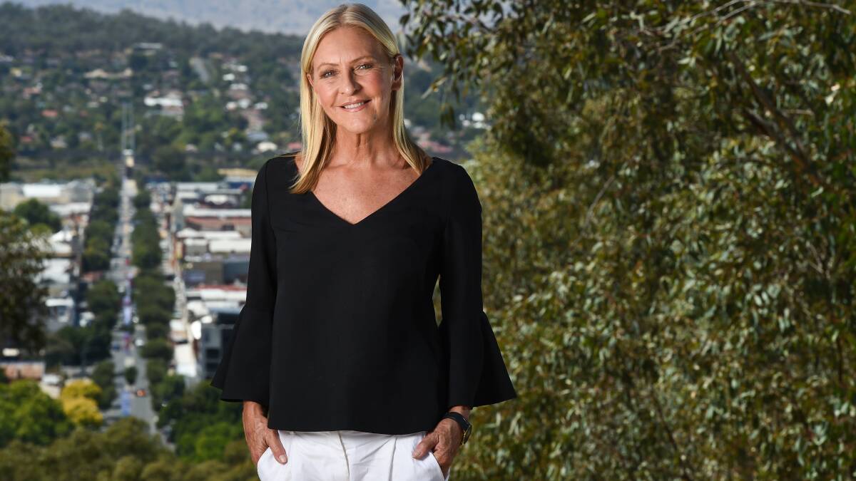 Challenging: Melbourne-based Jo Hall during a promotional visit to Albury earlier this year. She has headed Nine News Border North East since its debut in March.