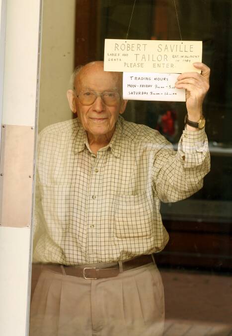 Closed for good: Robert Saville on the day he shut his shop in Amp Lane in October 2006.
