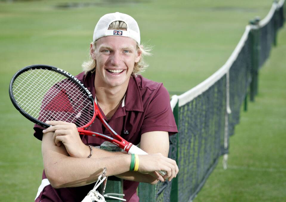 Flashback: Sam Groth as an 18 year-old in 2005. He had left Albury the year before to pursue tennis opportunities in Melbourne. He be in sworn in as member of the Victorian parliament on Tuesday.