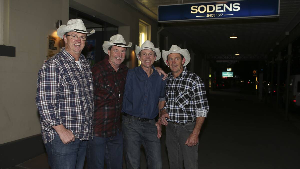 Quality quartet: The brothers Daniher, Anthony, Neale, Terry and Chris, outside Sodens Hotel where they had a fundraising dinner on Saturday night to help bankroll the fight against motor neurone disease.