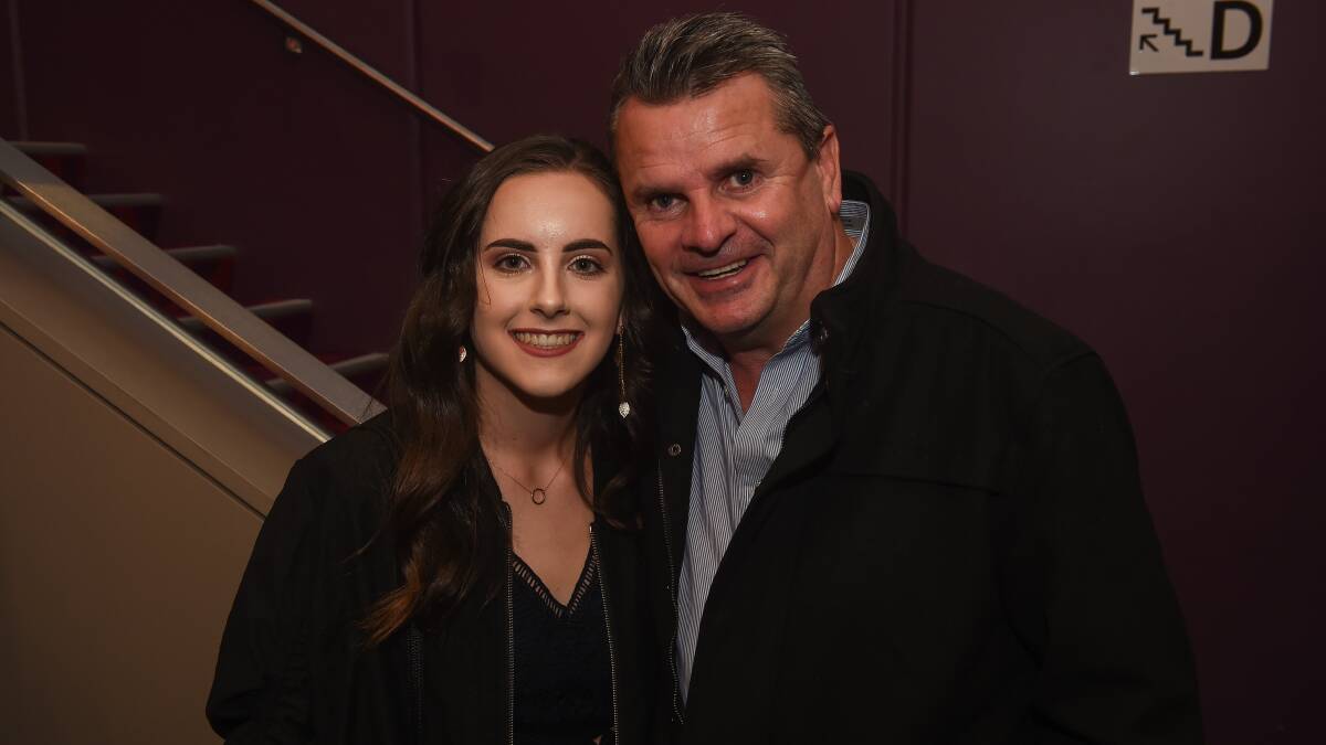 Academic ace: Molly Corr, with her father Simon, won the commitment to continuous learning and development award in recognition of studious work. Picture: MARK JESSER 