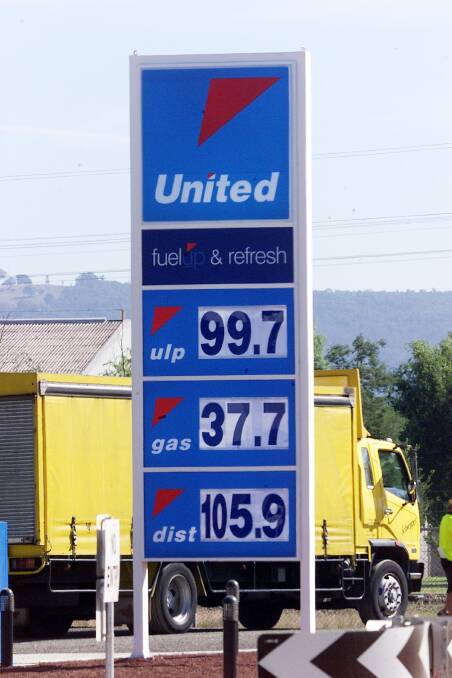 Flashback: The price board at the Melrose Drive United station when it first opened in 2005.