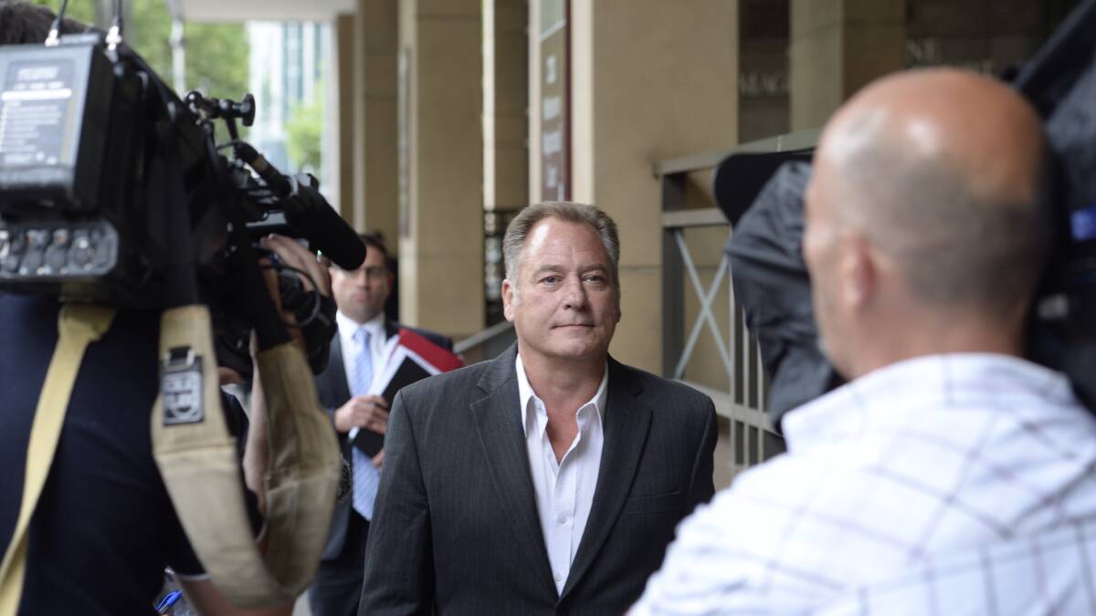 Unsettling: Actor Jeremy Kewley outside a Melbourne court during his child sexual abuse case which resulted in him being jailed. The County Court judge who imprisoned him described his offending as "abhorrent, disgusting and repulsive".
