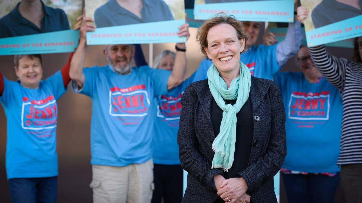 Flashback: Jenny O'Connor at the launch last October of her bid to win Benambra.  