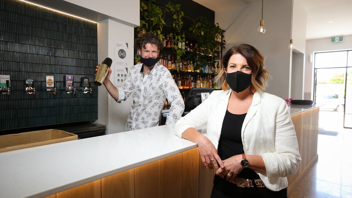 Cocktail of changes: Church Street Hotel's Michael and Stacey Beattie are ready to take advantage of more relaxed COVID rules in Victoria. Picture: JAMES WILTSHIRE