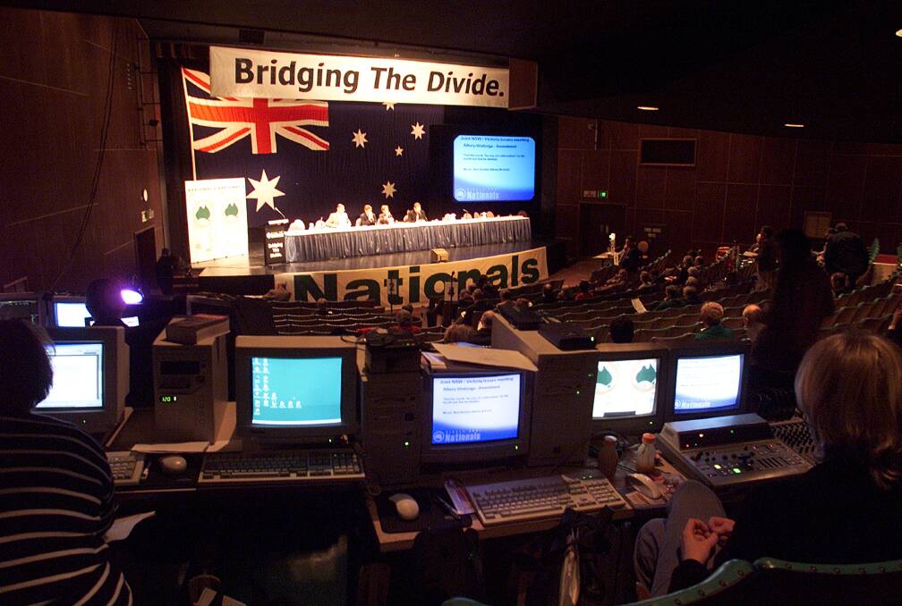 Flashback: The last NSW National Party conference held in Albury at the performing arts centre in June, 2001. 