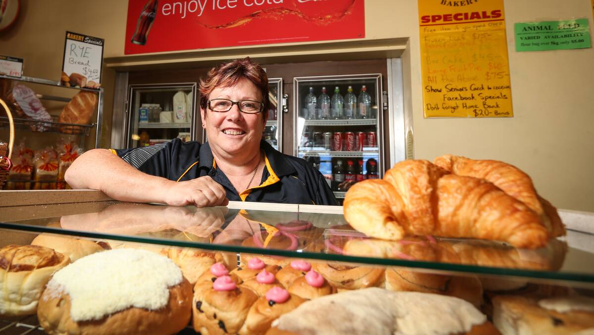 Happier times: Joanne Duffy in 2016 celebrating the 50th anniversary of the business which began in Mate Street, North Abury, before moving to Wagga Road, Lavington.