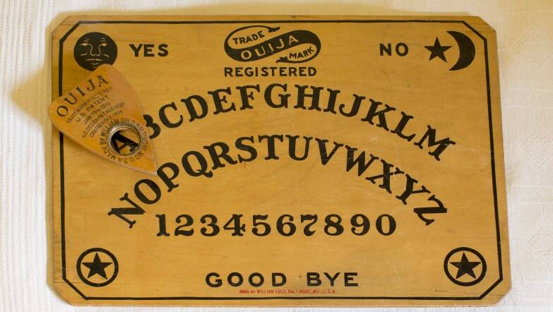 Piece of history: The ouija board owned by Henry Handel Richardson that is now part of the collection at Lake View homestead at Chiltern. Picture: NATIONAL TRUST