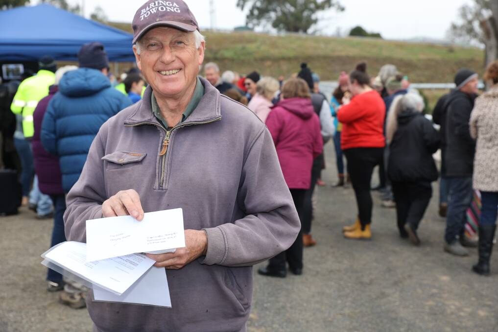 Landholder Mark Auchinleck with a copy of his invoice sent to Transport for NSW. Picture by The Corryong Courier