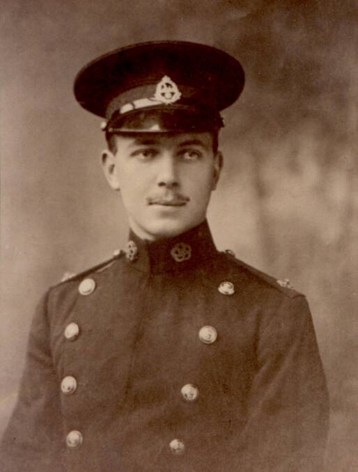 Unique place: Lieutenant William Malcolm Chisholm, 22, who became the first Australian to die in World War I after having joined an English regiment following training at the Sandhurst military academy. 