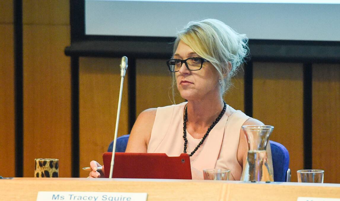Quizzed: Tracey Squire was last night questioned about the possibility of leasing out Albury airport during a council briefing session.