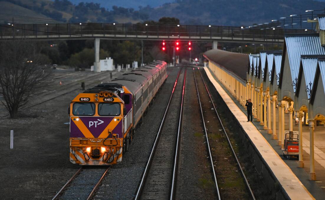 Old V/Line cars being left in Albury this week ahead of storage at Ettamogah..