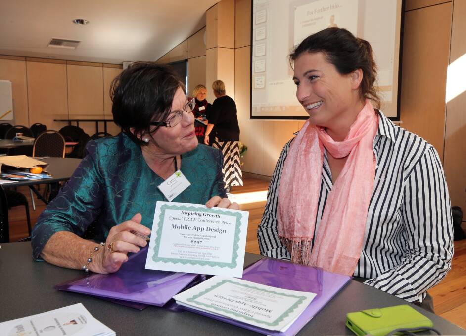 Influencers: Cathy McGowan and Catherine Marriott at the 2013 Connecting Rural Business Women conference at Beechworth which was organised by the former and included a guest speech from the latter.  