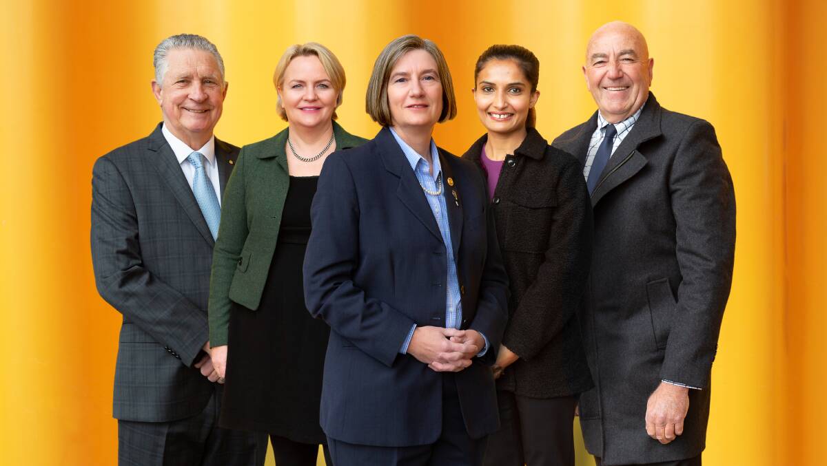 Glachan's group: Alice Glachan (centre) with her election squad of Graham Docksey, Jackie Dunn, Naziya Singh and Lindsay Pearson.